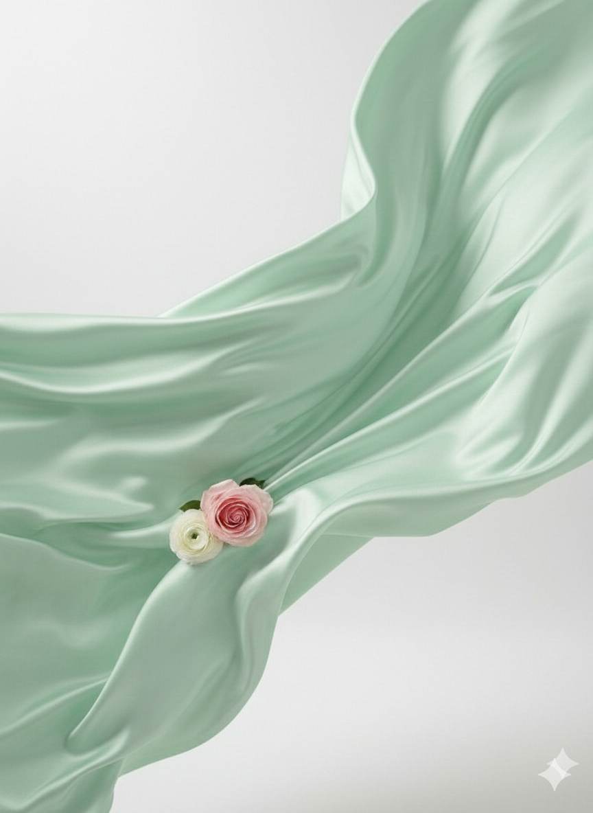 Pastel Mint Green Chanderi Silk Fabric