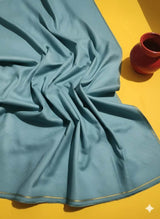 Turquoise Blue Self Pattern cotton Shirting Fabric