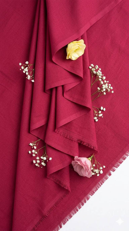 MAROON shirting Fabric blend with cotton & polyster