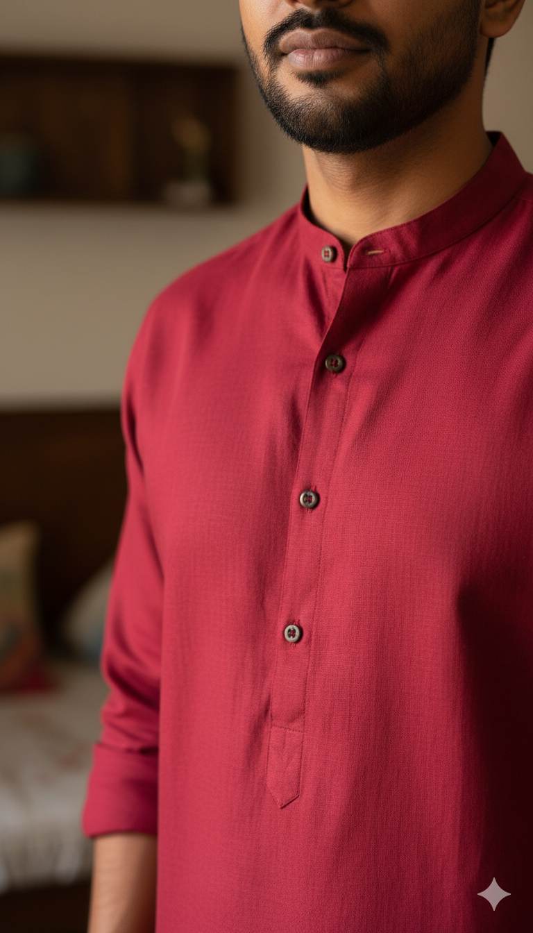 MAROON shirting Fabric blend with cotton & polyster