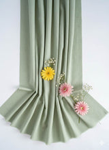 Pista Green with Black Dots shirting Fabric blend with cotton & polyster