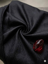 Dark Black jacquard  intricate paisley pattern and silk texture Cotton Fabric