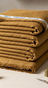 Dusty Yellow 60 Lea Premium Cotton Linen