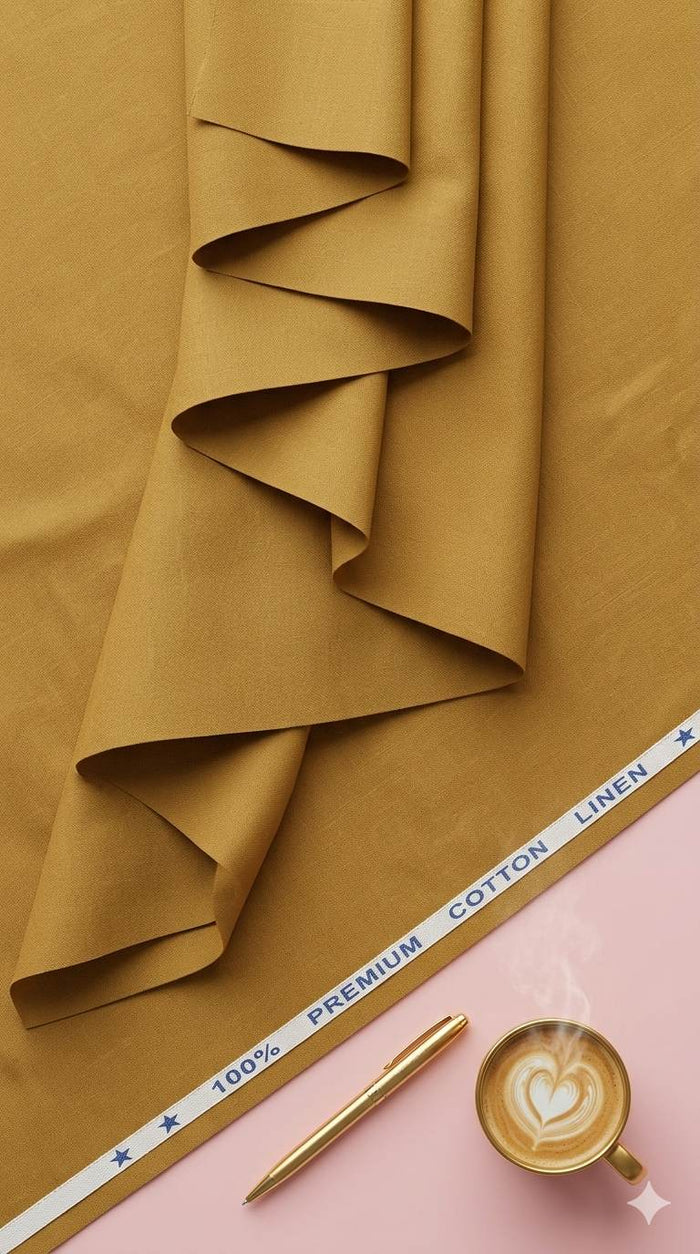Dusty Yellow 60 Lea Premium Cotton Linen