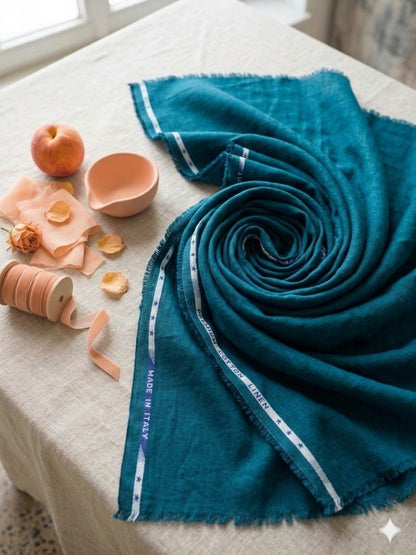 Teal Blue 60 Lea Premium Cotton Linen