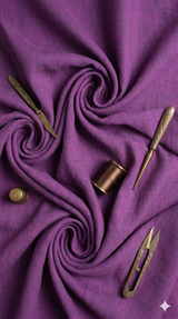 Magenta Blue Two Tone Premium Linen Fabric