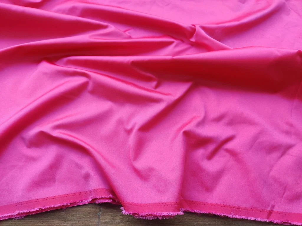 Pink Plain Taffeta Silk Fabric
