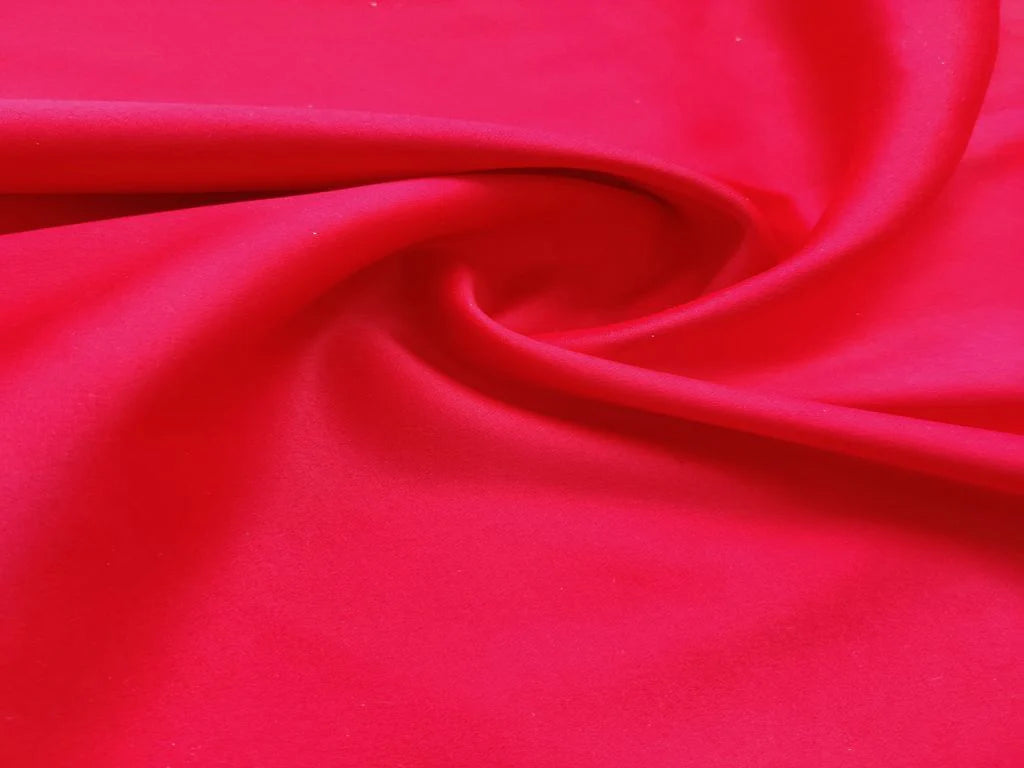 Red Plain Satin Finish Jam Cotton Fabric