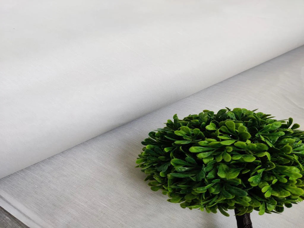White Plain Premium Dyeable Mul Cotton Fabric