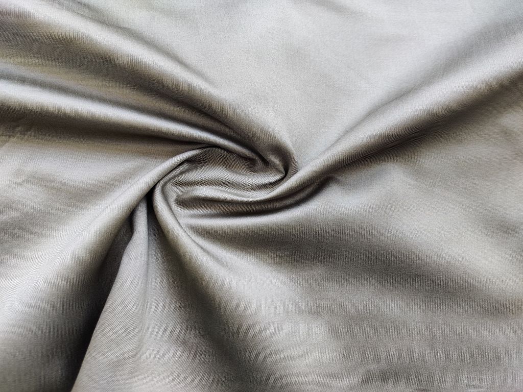 Silver Plain Taffeta Silk Fabric