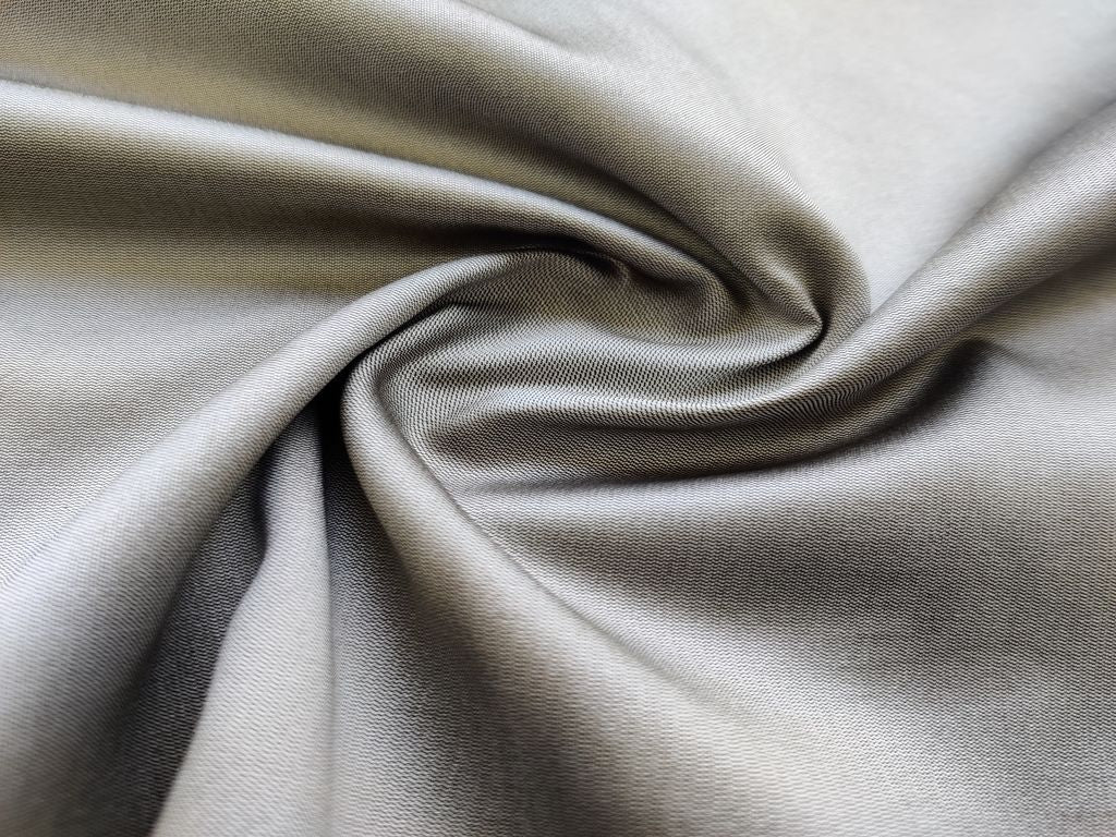 Silver Plain Taffeta Silk Fabric