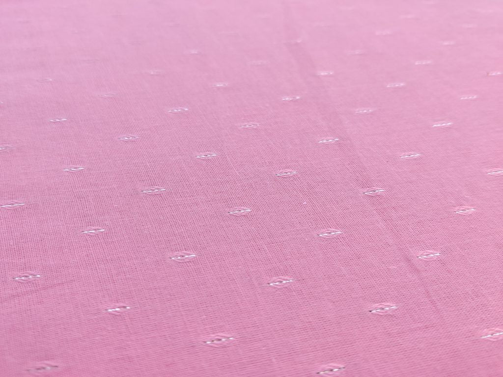 Light Pink Silver Weaved Zari Motifs Cotton Fabric