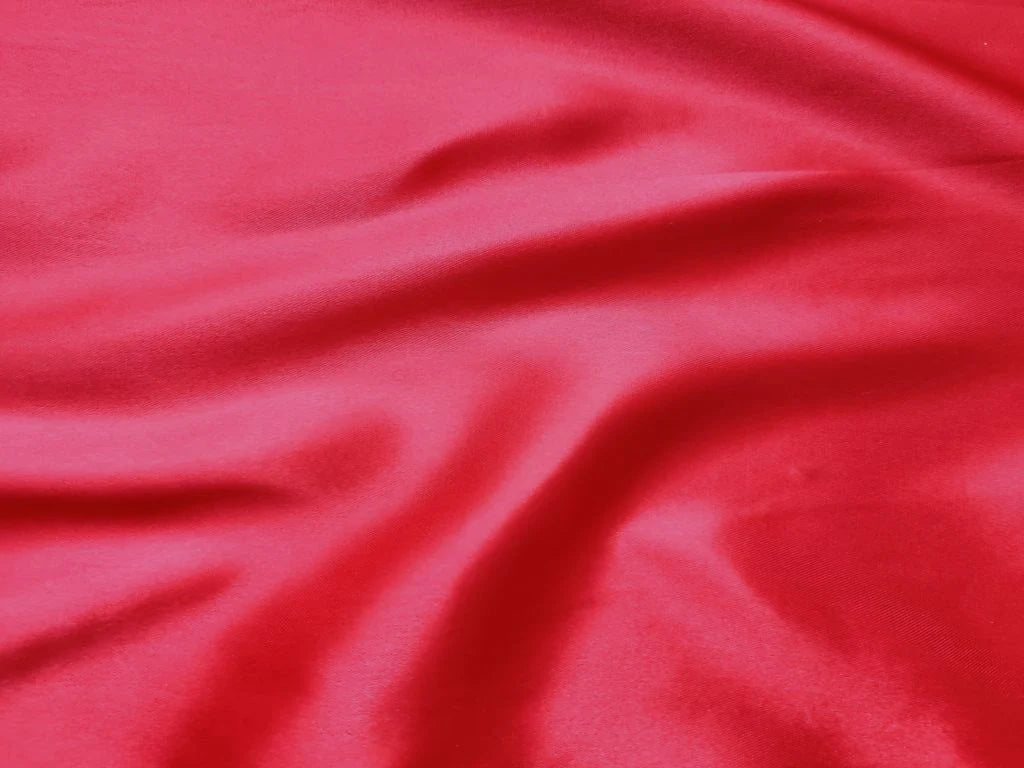 Red Plain Japanese Satin Fabric