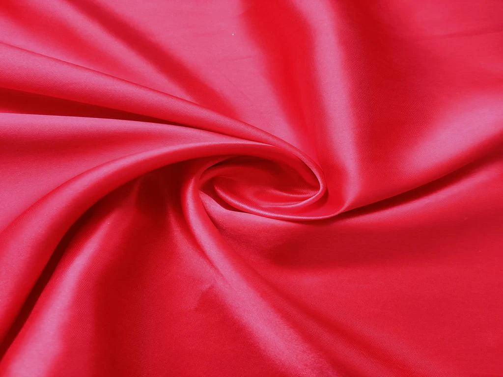 Red Plain Japanese Satin Fabric