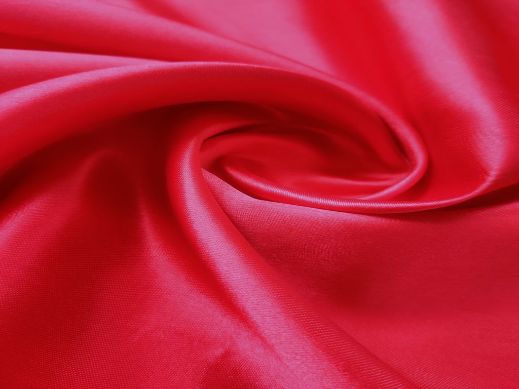 Red Plain Japanese Satin Fabric