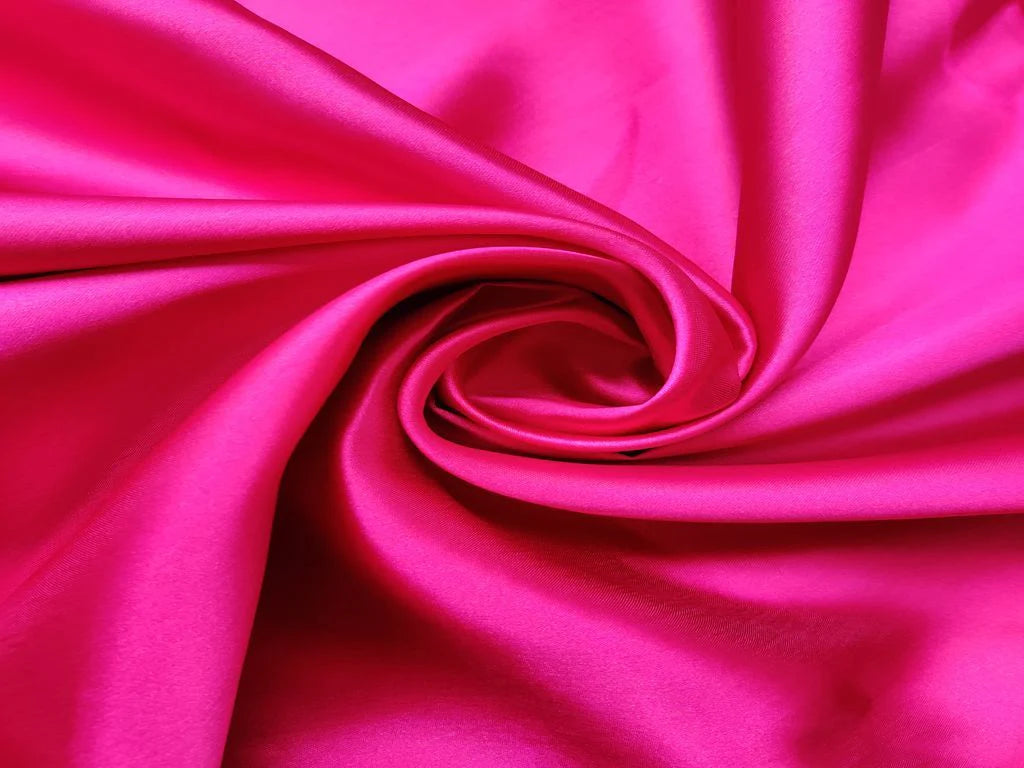 Magenta Plain Japanese Satin Fabric