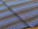 Blue Black Self Stripes Rayon Fabric