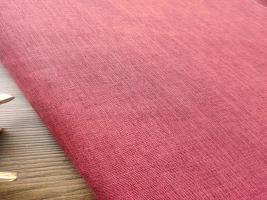 Brick brown Plain Linen Fabric