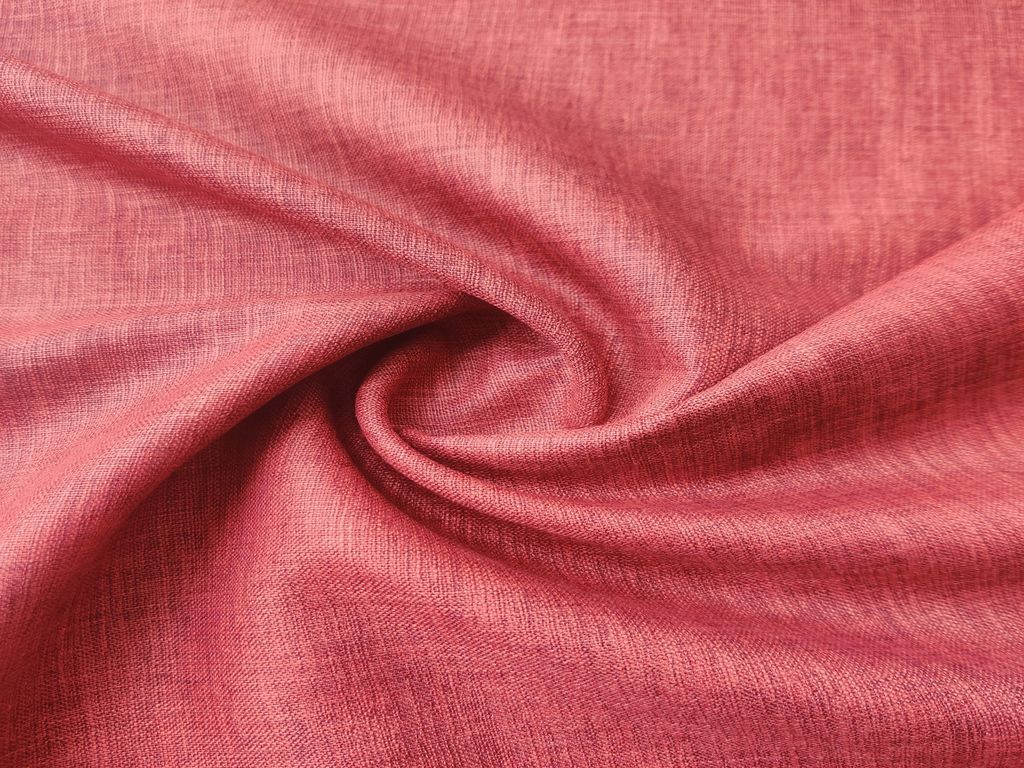 Brick brown Plain Linen Fabric