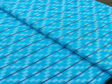 Blue Geometric Self Pattern Ikat Cotton Fabric