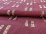 Maroon Self Geometric Cotton Fabric