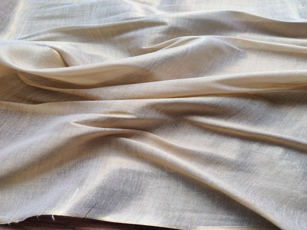 Golden Plain Tissue Organza Fabric