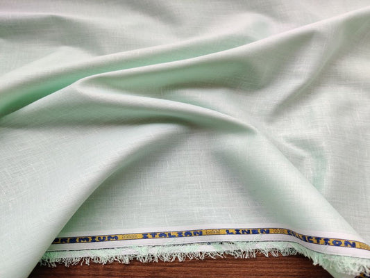 Mint Green Plain Premium Linen Fabric