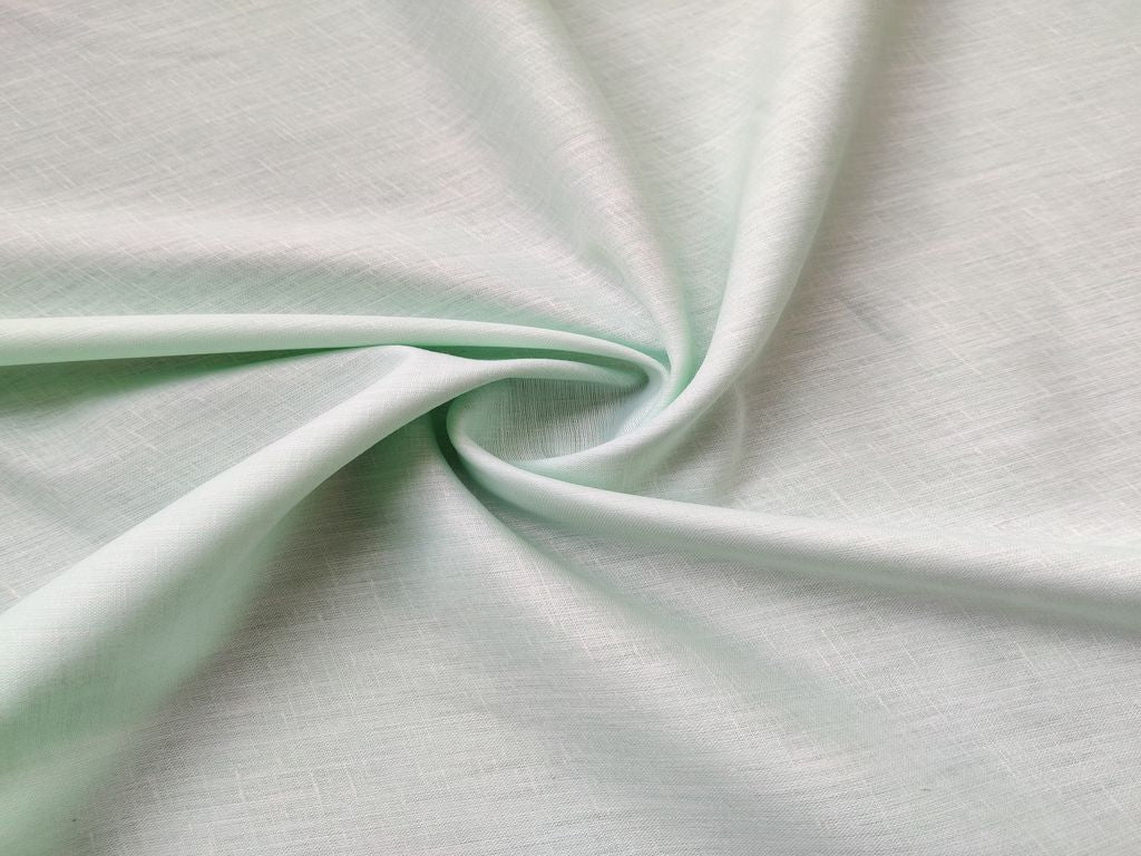 Mint Green Plain Premium Linen Fabric