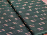 Bottle Green Abstract Cotton Fabric