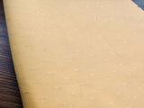 Yellow Silver Self Weaved Dots Cotton Fabric