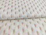 White Geometric Weaved Cotton Fabric