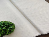 Off White Silver Self Weaved Motifs Cotton Fabric