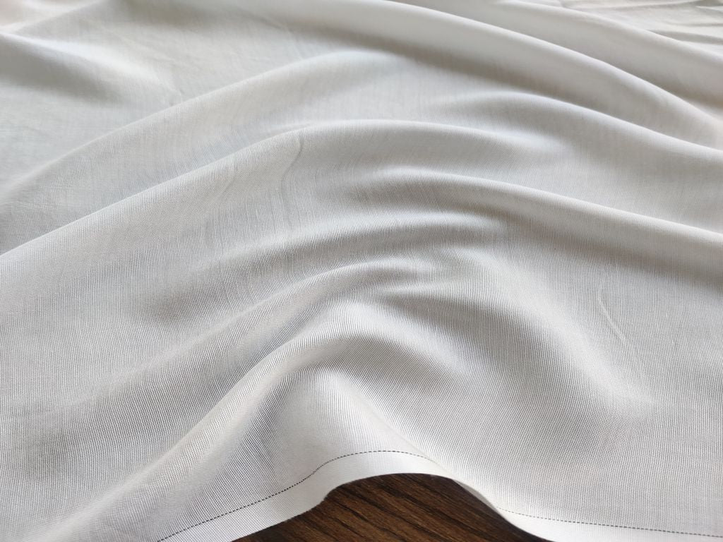 White Plain Dyeable German Cotton Silk Fabric