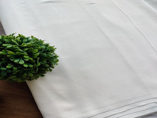 White Plain Dyeable German Cotton Silk Fabric