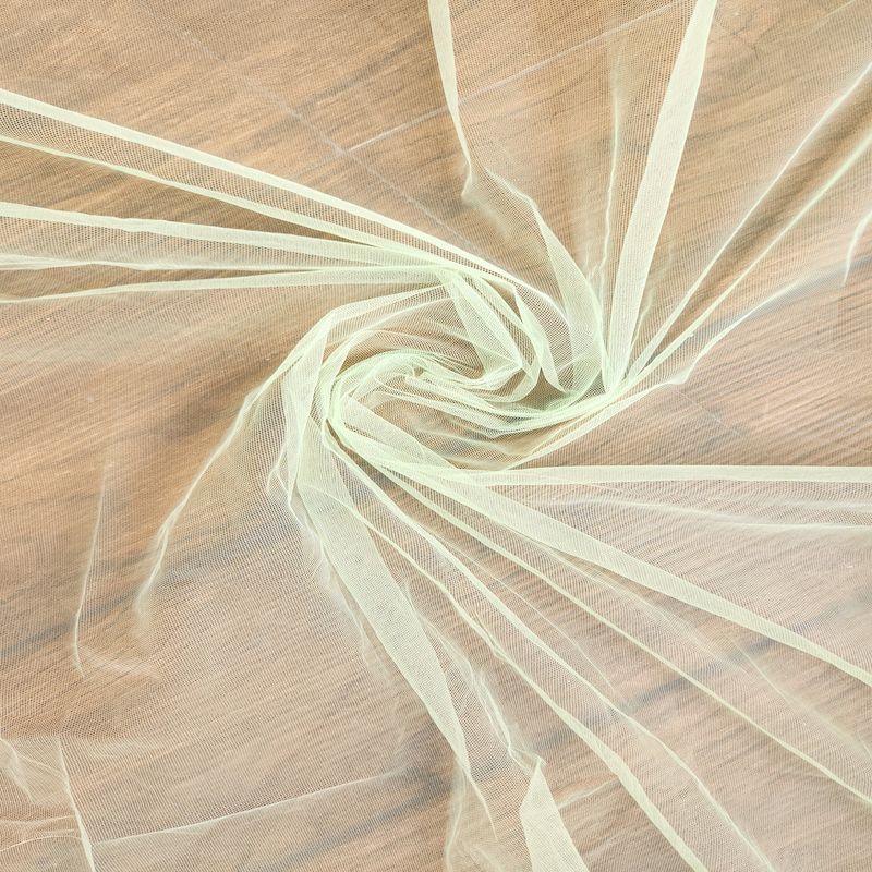 Cream Plain Mono Net Fabric