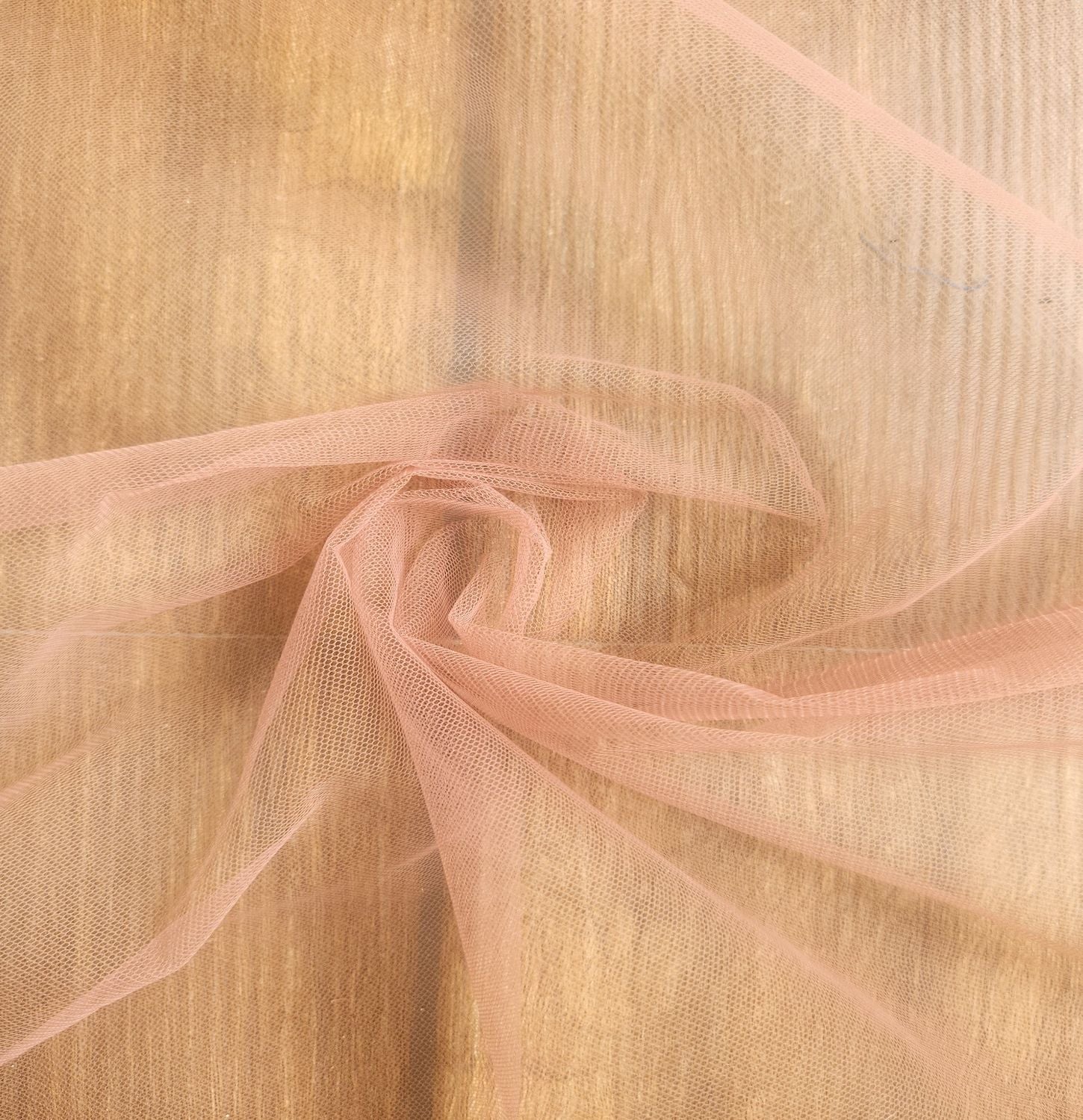Dusty Brown Mono Net Fabric