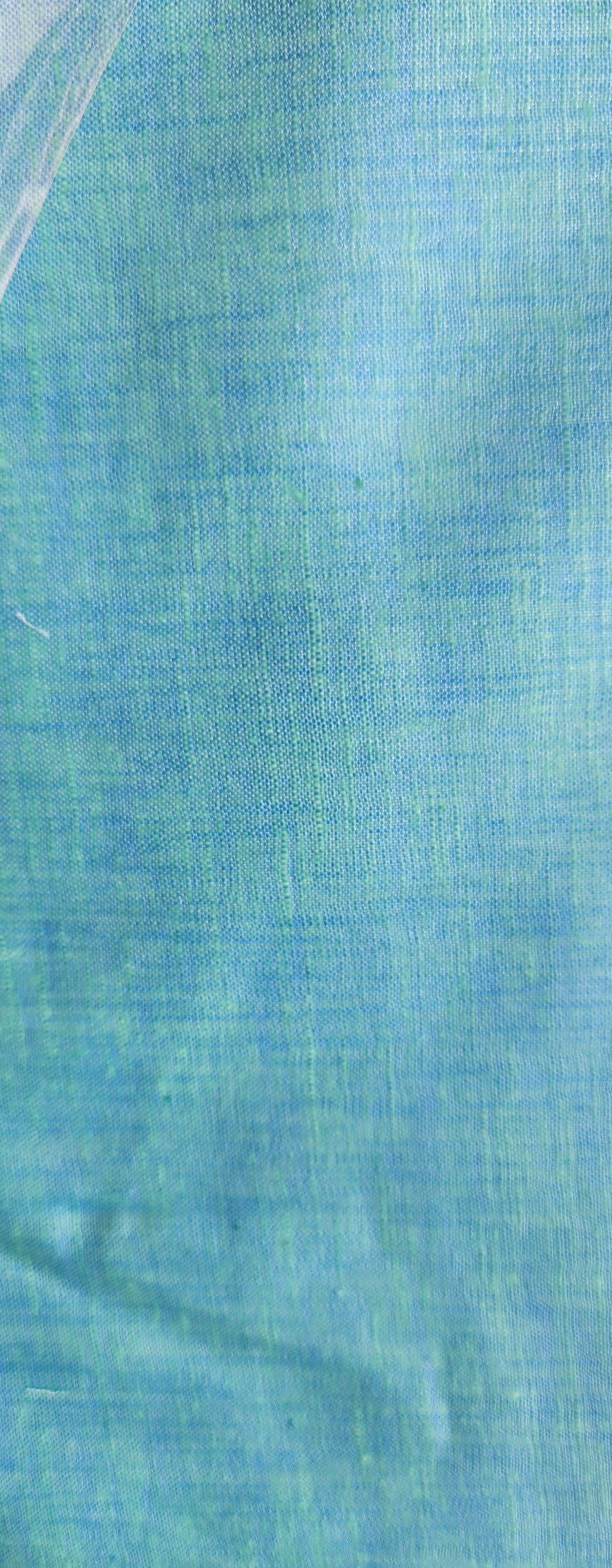 Blue Two Tone Pure Italian 60 lea Cotton Linen Fabric
