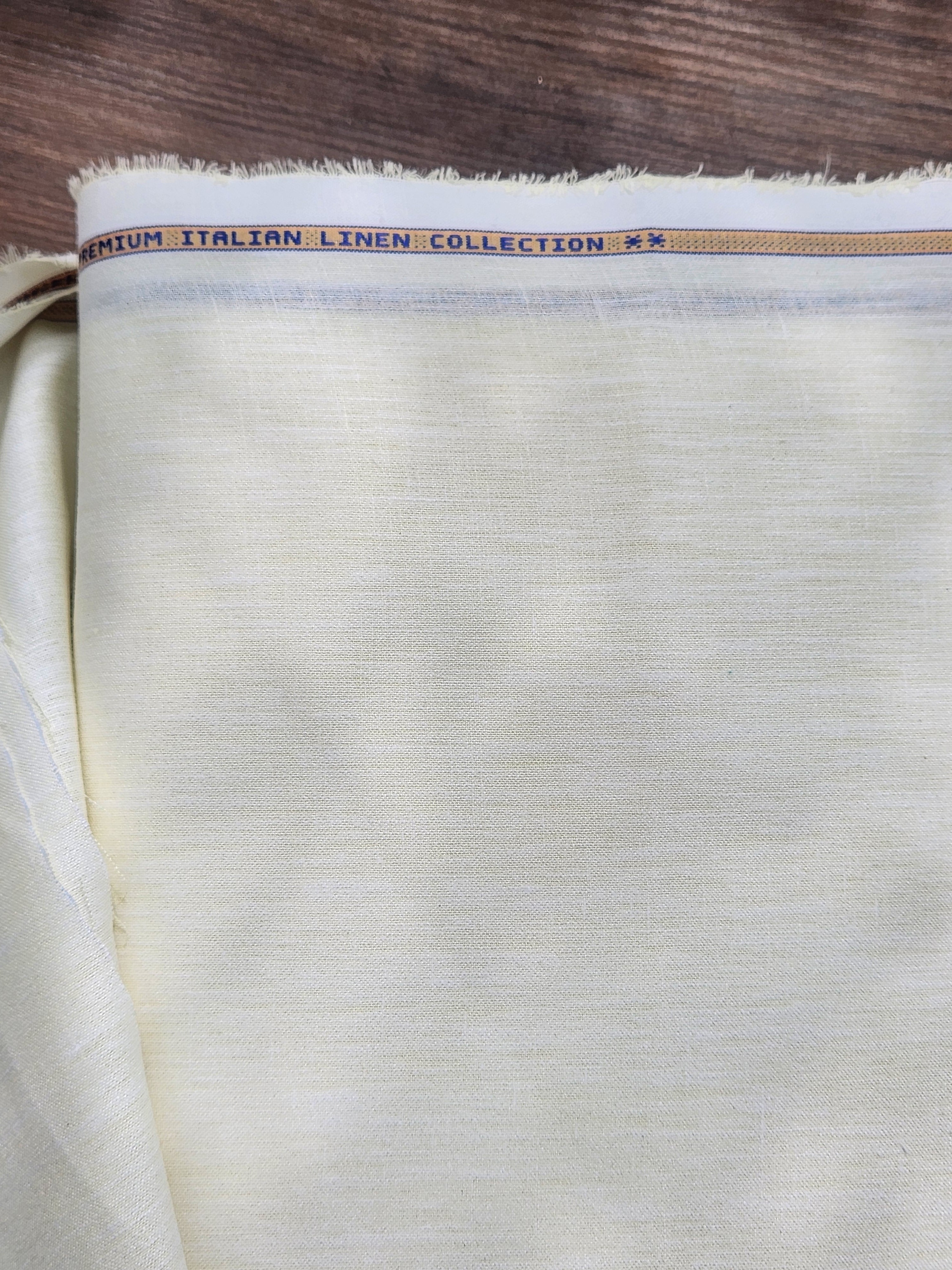 Cream linen 60 lea Italian  cotton Linen collection