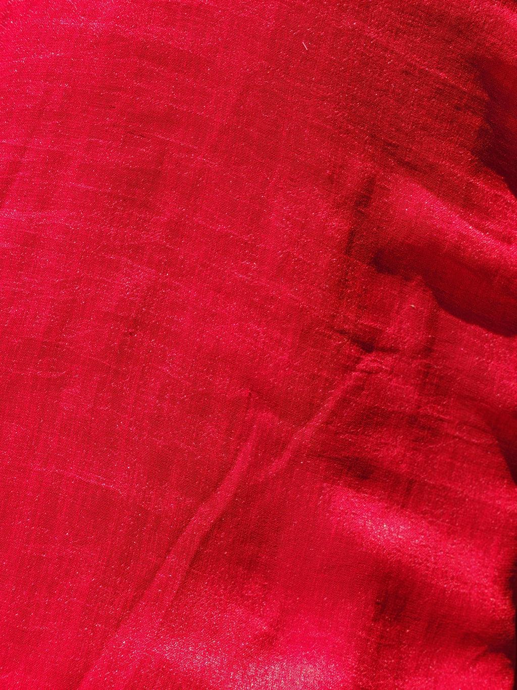 Red Vichitra silk