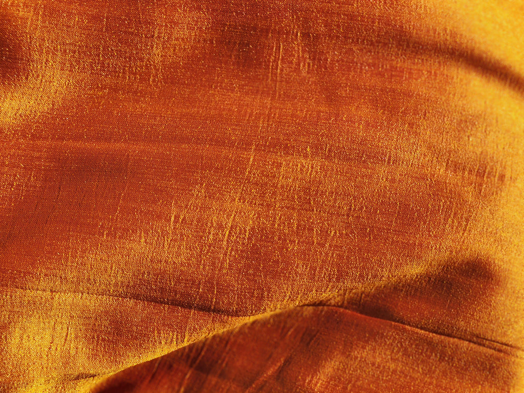 Mustard Yellow Vichitra Silk Fabric