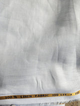 100 Lea Pure White 100% Pure Natural Linen Fabric (0% cotton)