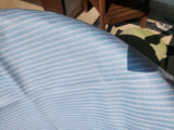 Light Blue Premium Cotton Linen Fabric with white horizontal lines (60 lea)