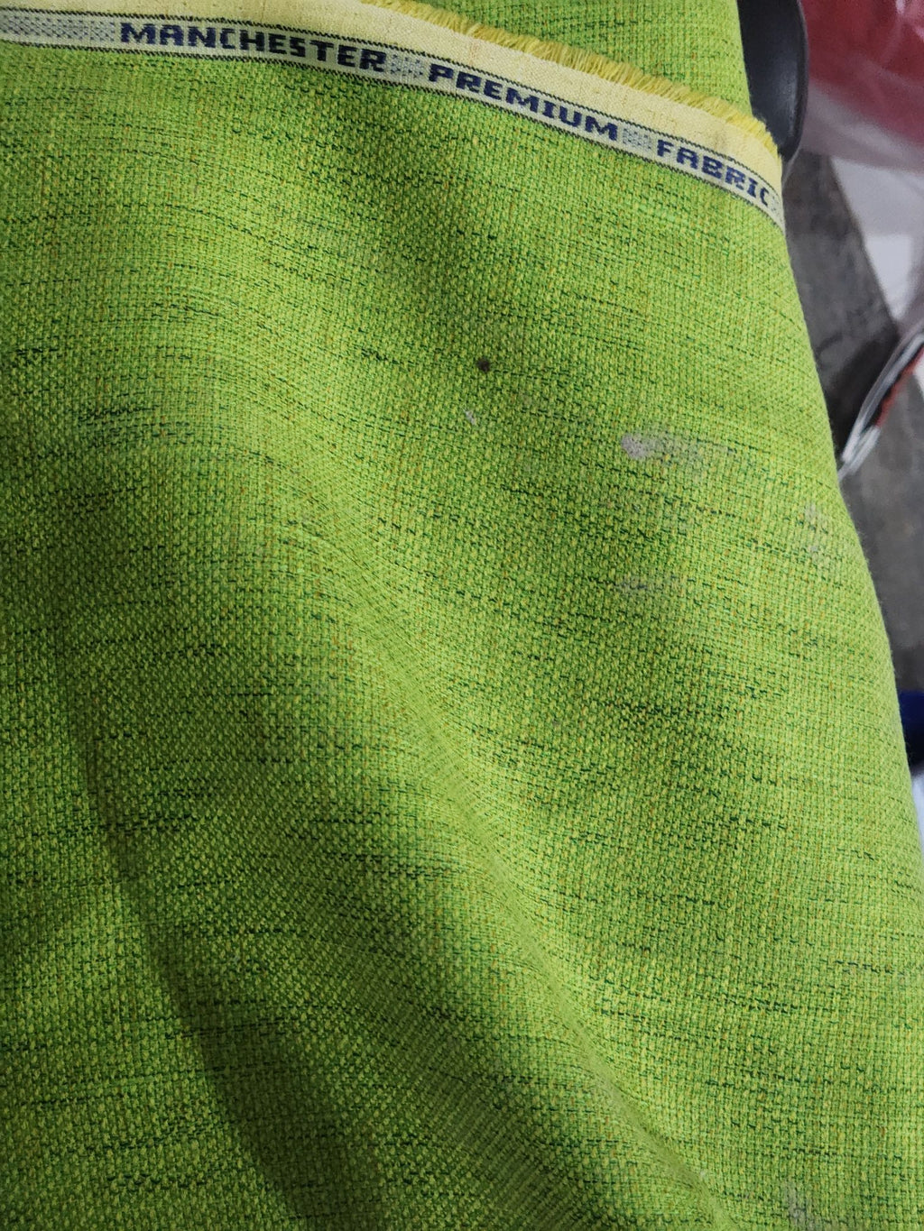 Parrot colour shirting Fabric blend with khadee