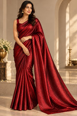 Ruby Red Shimmer Fendi Fabric