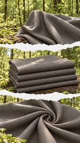 Grey  Brown 25 Lea Linen–Cotton Blend Suiting Fabric –  Specially For cordsets