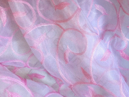 Pink Design 3 Organza Fabric