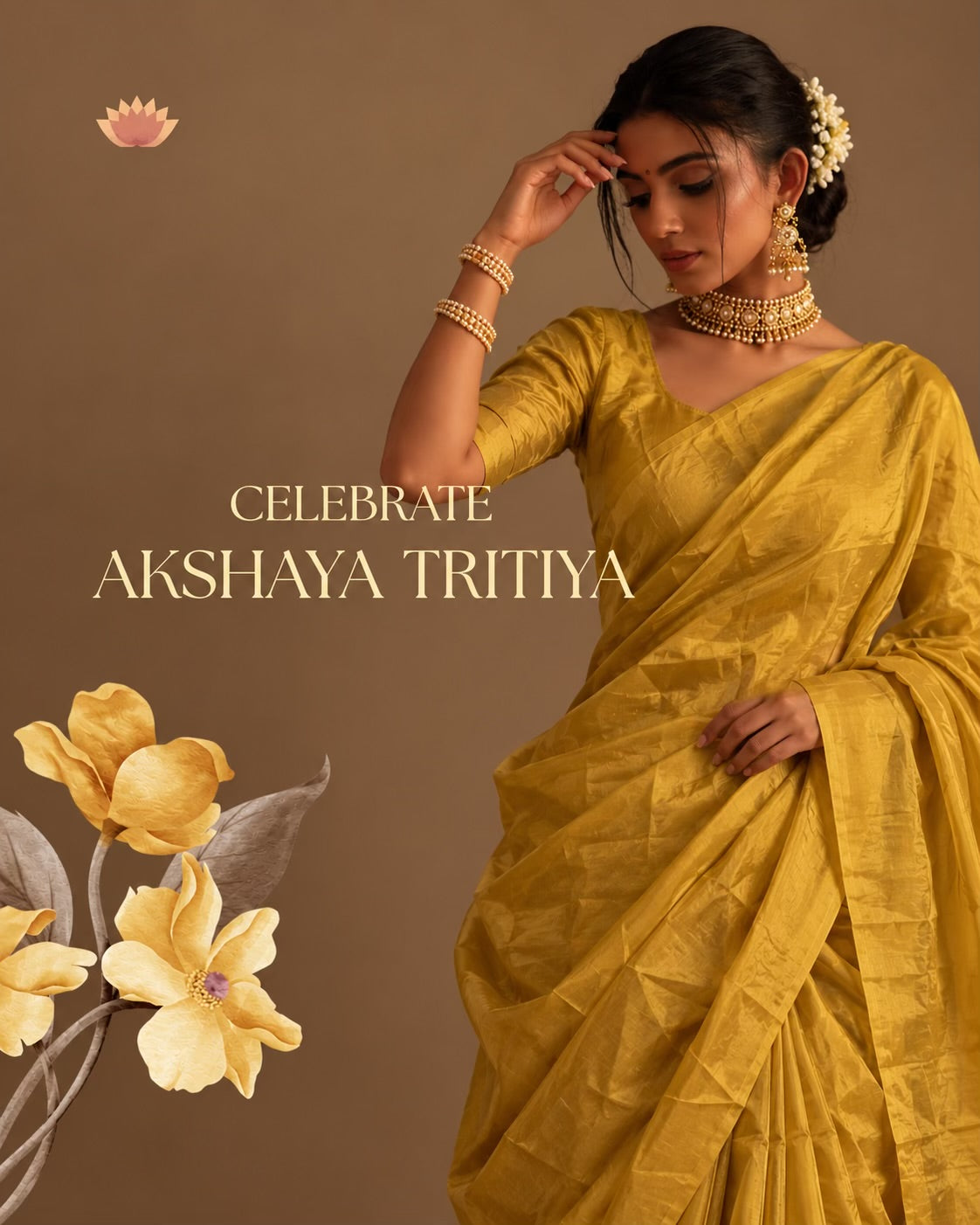 Mustard Gold Chanderi Fabric – Elegant Traditional Dress Material