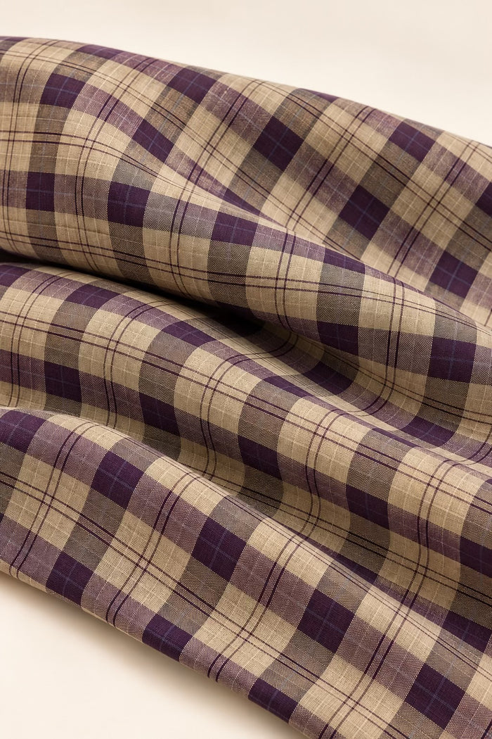 Imported Premium Checked Woollen Suiting Fabric – Infinio