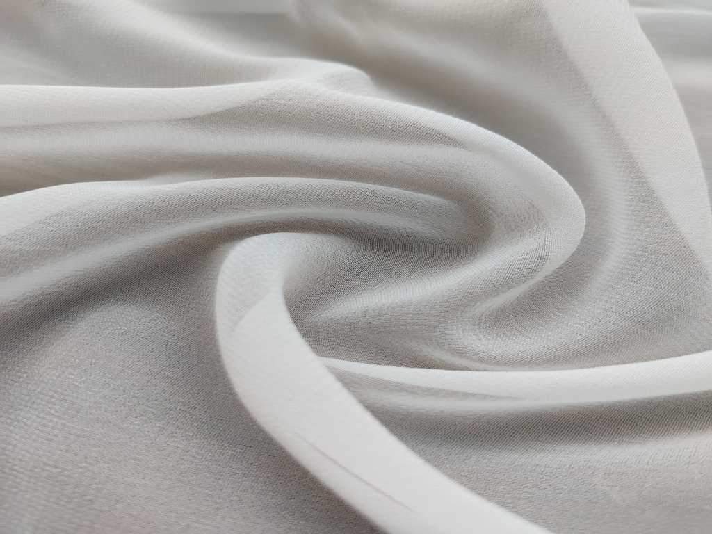 White Plain Dyeable Japanese Georgette Fabric