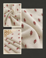 Printed Chanderi Fabric with Floral Motifs